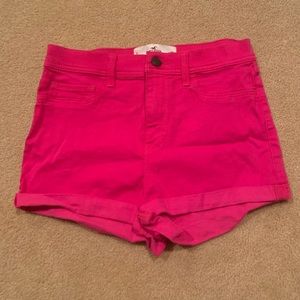 Hollister High Waist Stretch Pink Jean Shorts
